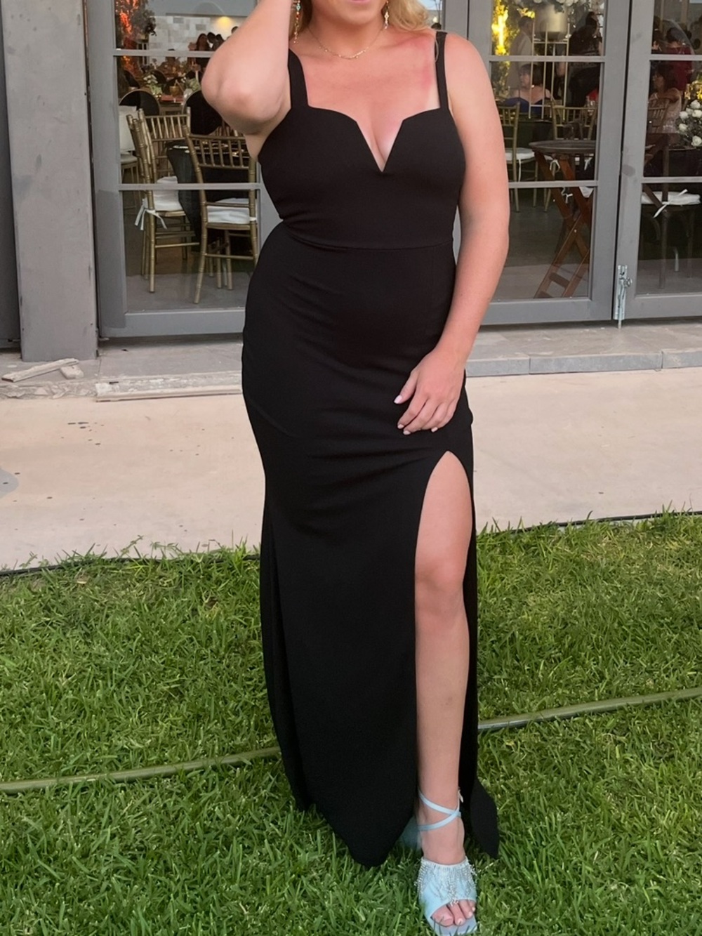 Windsor Black Maxi Dress with Slit